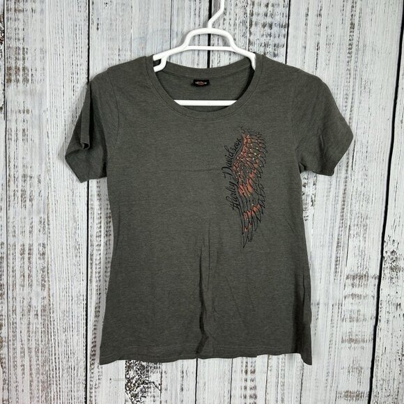 Women's Harley Davidson Short Sleeve And Hoodie T-Shirt Lot Plus Lot of 5 Size L - Picture 3 of 7